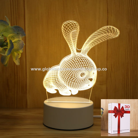 Romantic Love 3D Acrylic Led Lamp for Home Children's Night Light Table Lamp Birthday Party Decor