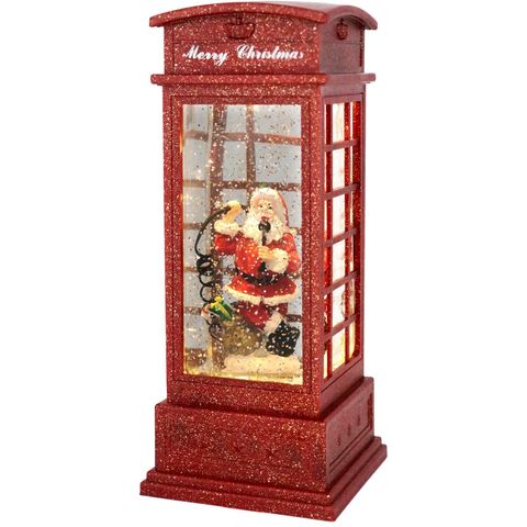 Wondise Christmas Musical Snow Globe Lantern with 6 Hour Timer