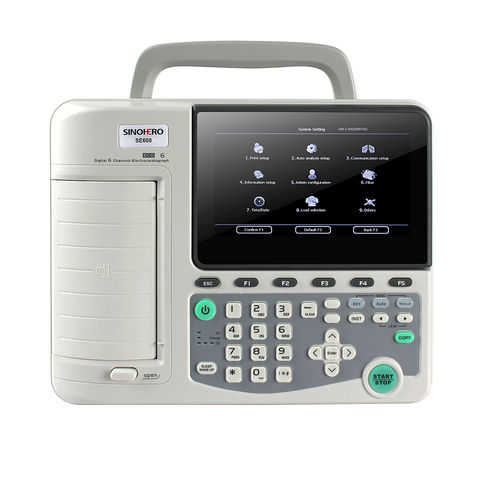Electrocardiógrafo digital, Portátil, 6 canales
