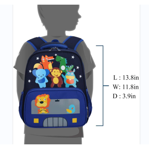 Mochila ligera para bebé de 3 a 8 años, Bolsa Escolar con dibujos de  animales para