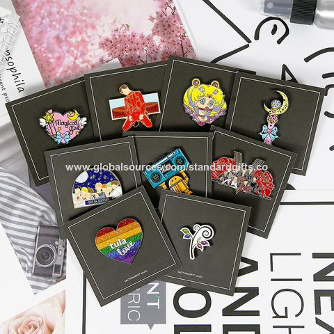 Buy Wholesale China Backing Card Pins Cute Glitter Rainbow Shirt Anime Metal  Soft Hard Enamel Pin Custom Lapel Pin & Enamel Pin at USD 0.1