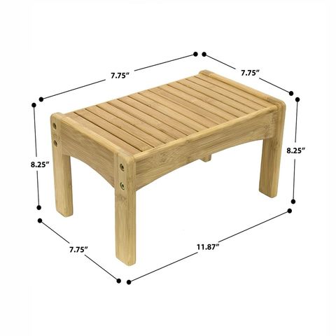 Tabouret en bambou Petit escabeau Repose-pieds en bois siège pour enfants