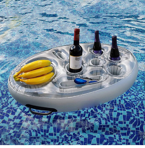 Inflatable Serving Bar Ice Floating Food Drinks Buffet Tray Pool