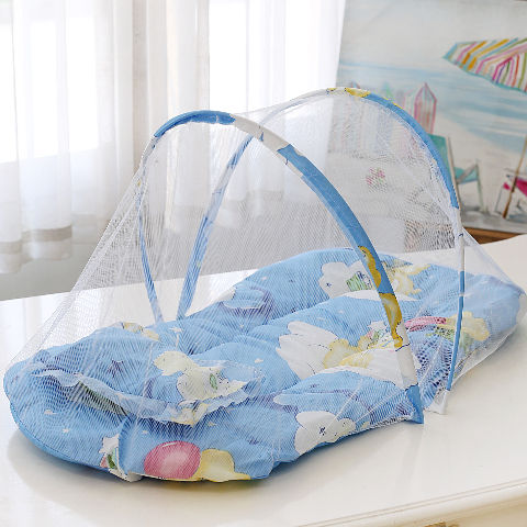 Foldable baby bed with mosquito net on sale