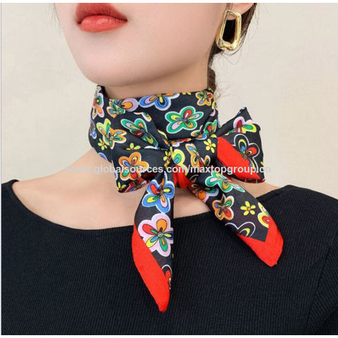 Fashion Customise Summer Square Silk Feeling Hair Scarf for Women Outfits -  China Silk Scarf and Head Scarf for Women price