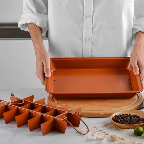 Moule à brownie, Boîte à brownie avec séparateurs