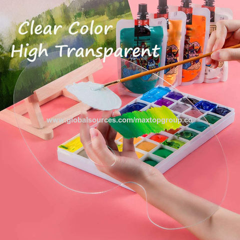 Palette de Peinture à l'Huile Acrylique pour Artistes, Transparente et Facile à Nettoyer