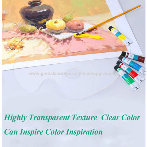 Palette de Peinture à l'Huile Acrylique pour Artistes, Transparente et Facile à Nettoyer