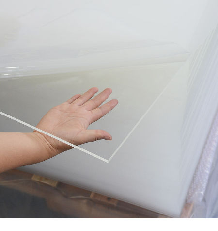 Transparent acrylic sheet 100% virgin materials glass uv coated no odor dust-free 4ft x 8ft 2mm 3mm supplier