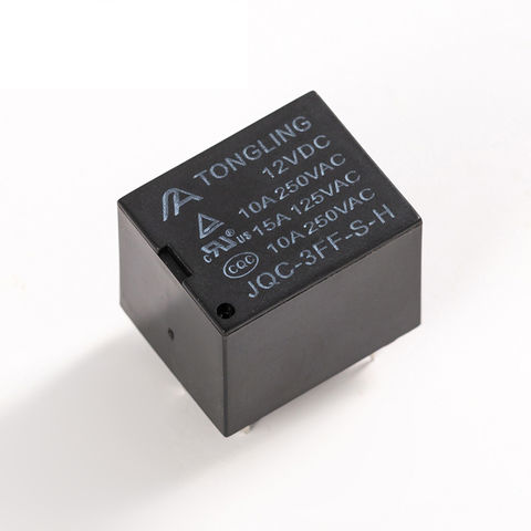 TONGLING JQC-3FF-S-H de alta potencia 4 pines DC relé 12V 10 Amp tamaño pequeño para PCB