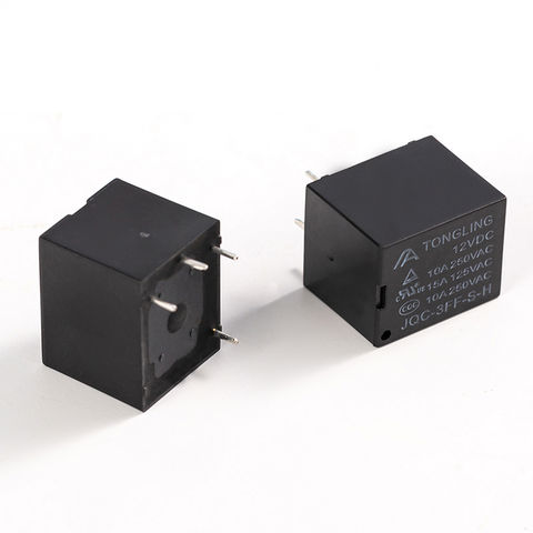 TONGLING JQC-3FF-S-H de alta potencia 4 pines DC relé 12V 10 Amp tamaño pequeño para PCB