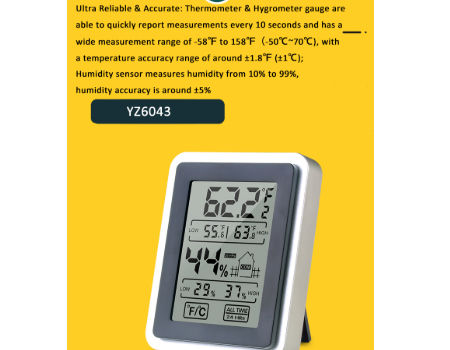 MEASUREMAN Digital Indoor Thermometer and Hygrometer with Humidity