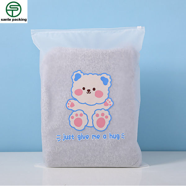 Clothes Packaging Ziplock Bags Swimwear EVA Eco Friendly Frosted Storage Bag  Custom - Qingdao Sante Packing Co., Ltd.