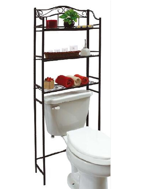 1pc Over The Toilet Storage Rack 3-Tier Metal Bathroom Shelf Space Saver  Rack