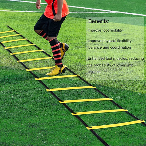 Échelle de coordination, échelle d'entraînement de 6 m échelle d'agilité de  football
