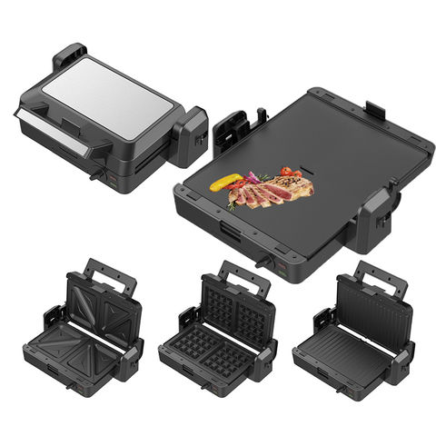 Parrilla eléctrica sin humo para interiores, mini parrilla eléctrica antiadherente para interiores para barbacoa