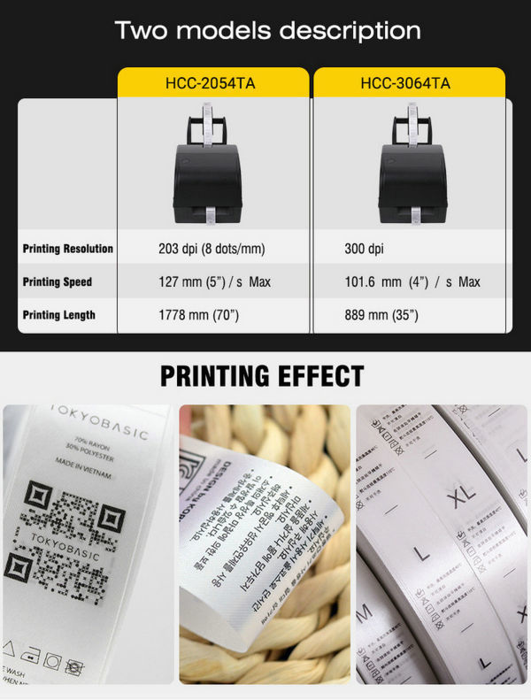 Achetez en gros Imprimante D'étiquettes D'entretien De Lavage Tspl Thermique  2d Imprimante Haute Vitesse Pour Hcc-2054ta Industriel Chine et Imprimante D 'étiquette Lavable à 160 USD