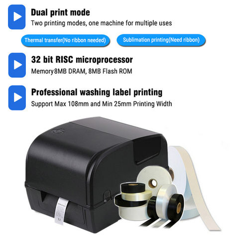 Imprimante thermique pour étiquettes, étiquettes textiles, code-barres