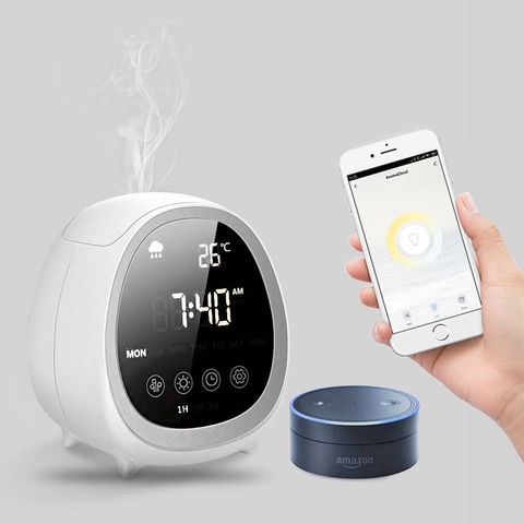 Tuya inteligente wifi difusor de aceite esencial grano de madera  humidificador de aire inalámbrico control de voz alexa google app para  habitación dormitorio casa