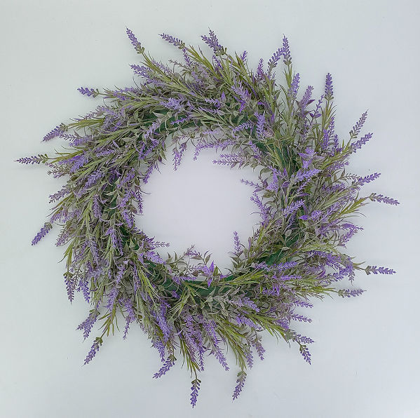 45cm artificial lavender wreath, Easter wreath, Christmas wreath, bridal wreath, party decoration supplier