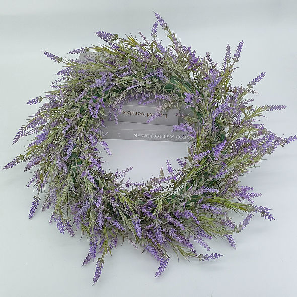 45cm artificial lavender wreath, Easter wreath, Christmas wreath, bridal wreath, party decoration supplier