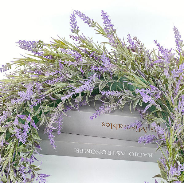 45cm artificial lavender wreath, Easter wreath, Christmas wreath, bridal wreath, party decoration supplier