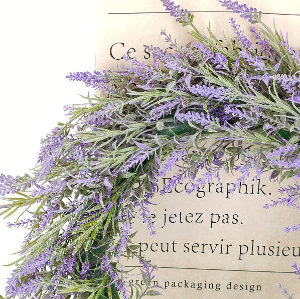 45cm artificial lavender wreath, Easter wreath, Christmas wreath, bridal wreath, party decoration supplier