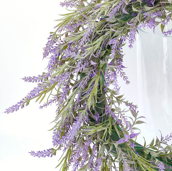 45cm artificial lavender wreath, Easter wreath, Christmas wreath, bridal wreath, party decoration supplier
