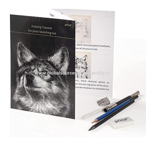 50pcs Drawing Set Sketch Kit With 3-color 60-sheet Sketchbook
