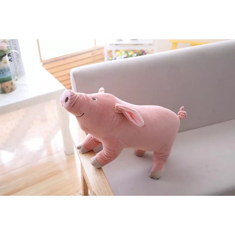 Acheter peluche petit format cochon tout doux rose pas cher
