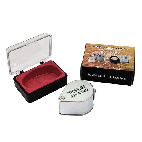 1pc Foldable 30x Magnifying Glass With Gift Box For Jewelry