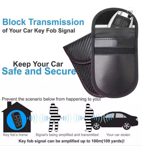 Pochette pour clés de voiture, pochette de blocage de signal de clé de  voiture pour clé de voiture bloquant le signal RFID protecteur de  porte-clés