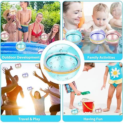  Reusable Water Balloons for Kids 24 PCS Quick Fill Silicone  Water Bombs Games Splash Balls with Mesh Bag Pool Beach Backyard Water Toys  for Boys Girls Outdoor Toys Activities Summer Toys