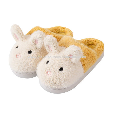 Sandal katun anak-anak perempuan, sandal rumah hangat grosir, sandal mewah anti selip untuk lantai