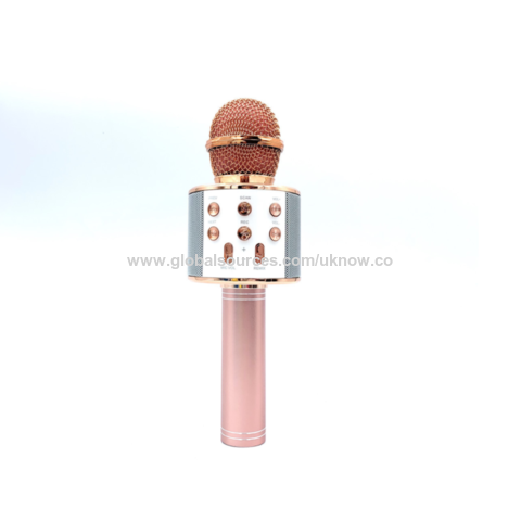 Micrófono Inalámbrico Bluetooth para Karaoke, Máquina de Altavoz de Micrófono de Karaoke Portátil 3 en 1 para Cumpleaños