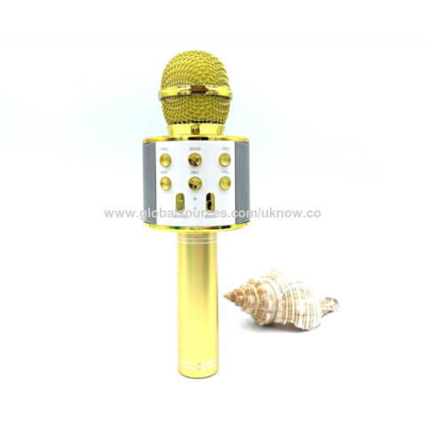 Micrófono Inalámbrico Bluetooth para Karaoke, Máquina de Altavoz de Micrófono de Karaoke Portátil 3 en 1 para Cumpleaños