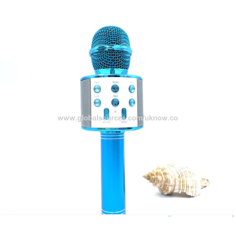 Micrófono Inalámbrico Bluetooth para Karaoke, Máquina de Altavoz de Micrófono de Karaoke Portátil 3 en 1 para Cumpleaños