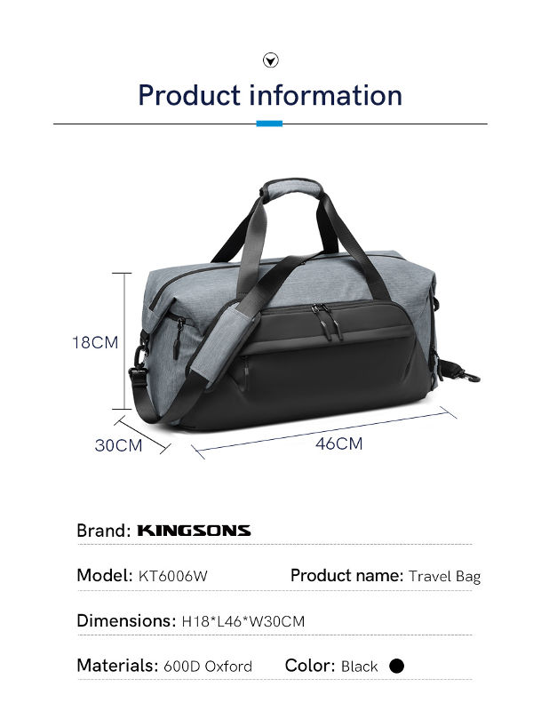 Duffle bag, travel bag,large capacity bag with shoe compartment, waterproof weekend bag supplier