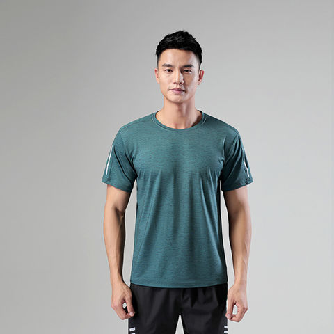 Camiseta Deporte Hombre Manga Corta Camisetas Running, Secado Rápido  Respirable para Running Fitness Correr Azul Verde S : : Moda