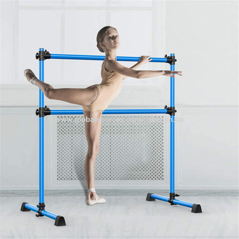 120 cm Ballet Barre, Adjustable Freestanding Double Stretching Dance Bar,  Portable Fitness Ballet Bar