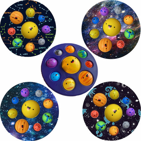 Solar System Planet Balls Bouncing Ball Color Print Sensory Toy
