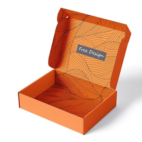 Box Package Custom Logo, Jewelry Package Box, Custom Orange Box