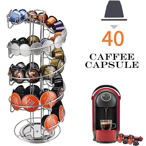 Porte-capsule pour tasses Nespresso - Porte-gobelet - Rotatif à 360° -  Aluminium