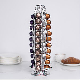 Vertuoline 20 Capsules Coffee Pods Holder 360 Rotatable Coffee Pods  Organizer Coffee Pods Rack Coffee Capsule Rack Coffee Pod