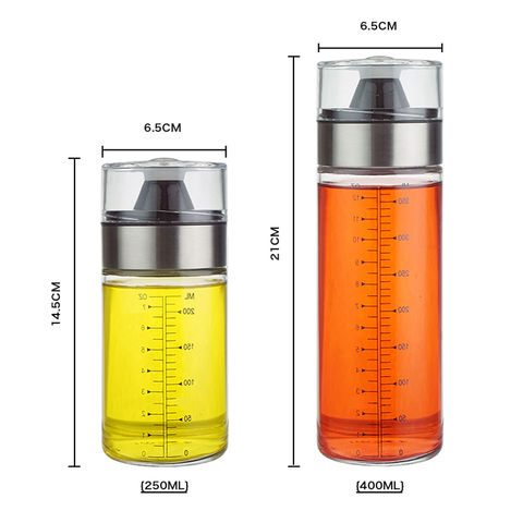 17oz/500ml Olive Oil Dispenser Bottle for Kitchen with Measurement Scale Cooking  Oil and Vinegar Soy Sauce Bottling Clear Glass Oil Bottles Oil Pot Oil  Container for Kitchen Gadgets 