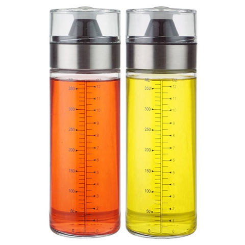 17oz/500ml Olive Oil Dispenser Bottle for Kitchen with Measurement Scale Cooking  Oil and Vinegar Soy Sauce Bottling Clear Glass Oil Bottles Oil Pot Oil  Container for Kitchen Gadgets 