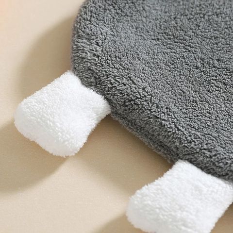 Coral Velvet Black White Towel Bathroom Towel Set Soft Absorbent