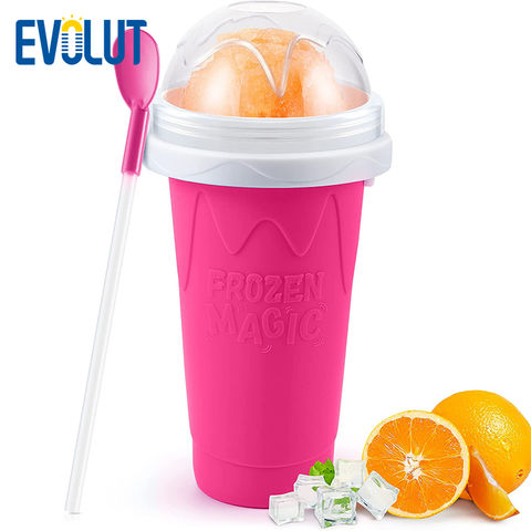 Silicone Slushy Maker Squeeze Summer Juice Ice Cream Smoothie Cup - China  Cup and Smoothies Cup price