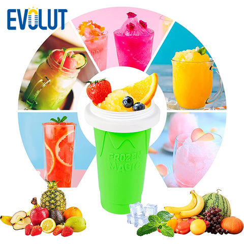 Slushy Maker Cup,Slushy Maker Squeeze Cup,Quick Frozen Smoothies Cups Frozen Magic Cup,Summer Juice Ice Cream Cup,DIY Homemade Smoothie Cups