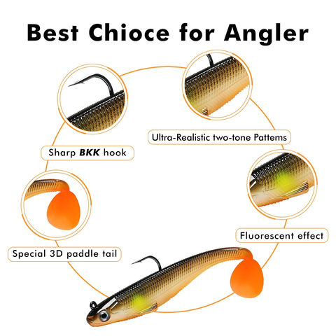 TRUSCEND Fishing Lures for Bass Trout, Multi Jointed Swimbaits